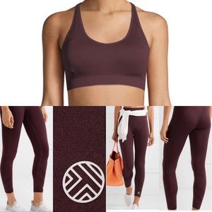 Tory Burch Deep Burgundy Yoga Pants